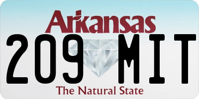 AR license plate 209MIT