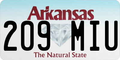 AR license plate 209MIU