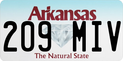 AR license plate 209MIV