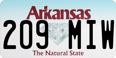 AR license plate 209MIW