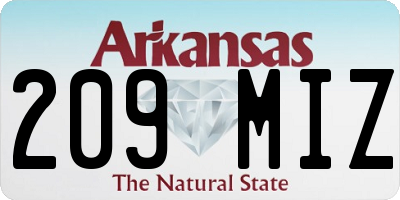 AR license plate 209MIZ