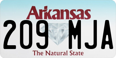 AR license plate 209MJA