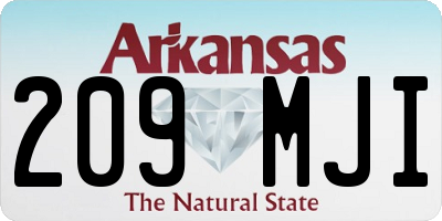 AR license plate 209MJI