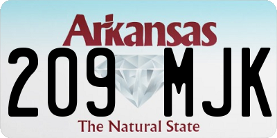 AR license plate 209MJK