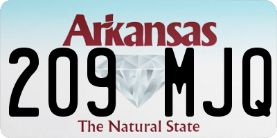 AR license plate 209MJQ