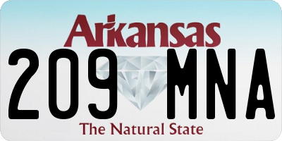 AR license plate 209MNA