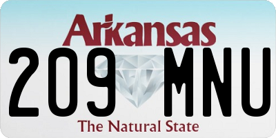 AR license plate 209MNU
