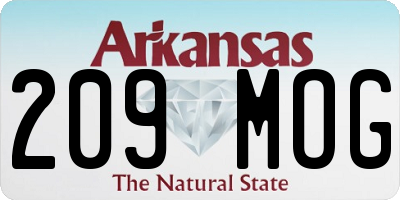 AR license plate 209MOG