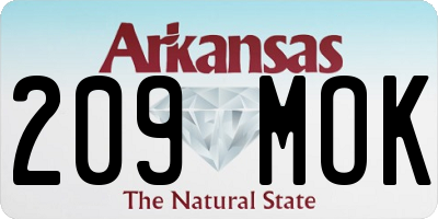 AR license plate 209MOK