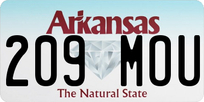 AR license plate 209MOU