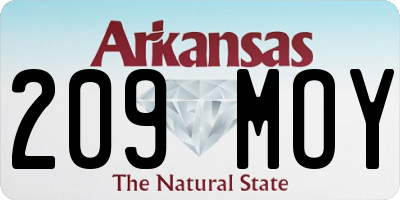 AR license plate 209MOY