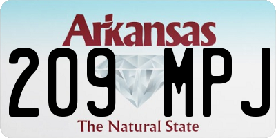 AR license plate 209MPJ