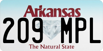 AR license plate 209MPL