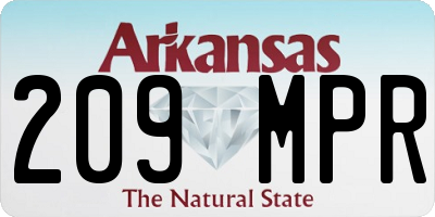 AR license plate 209MPR