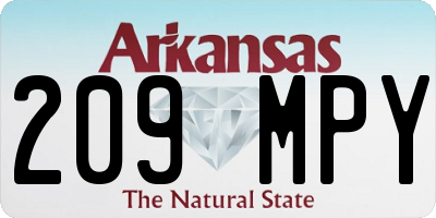 AR license plate 209MPY