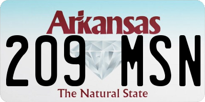 AR license plate 209MSN