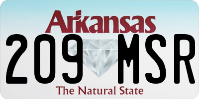 AR license plate 209MSR