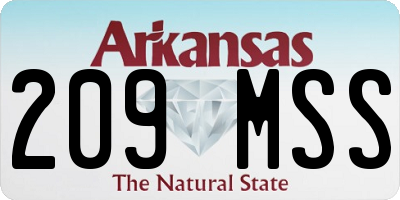 AR license plate 209MSS