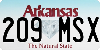 AR license plate 209MSX
