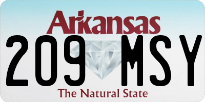 AR license plate 209MSY