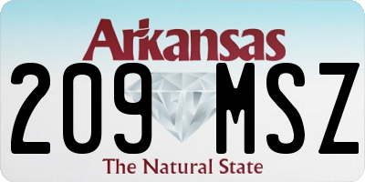 AR license plate 209MSZ