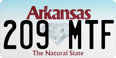 AR license plate 209MTF