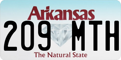 AR license plate 209MTH