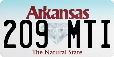 AR license plate 209MTI