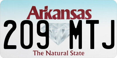 AR license plate 209MTJ