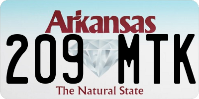 AR license plate 209MTK