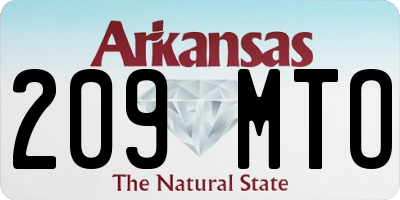 AR license plate 209MTO