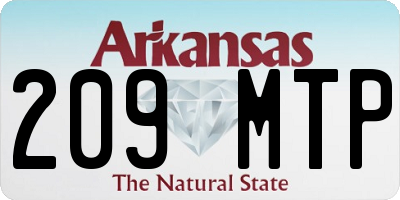 AR license plate 209MTP