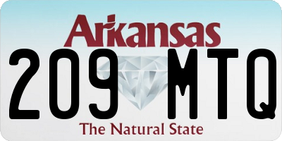 AR license plate 209MTQ