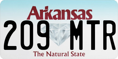 AR license plate 209MTR