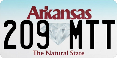 AR license plate 209MTT