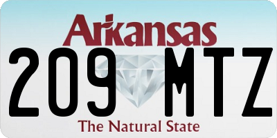 AR license plate 209MTZ