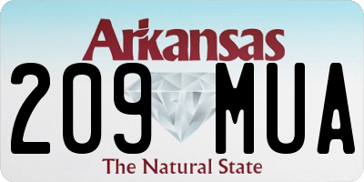 AR license plate 209MUA