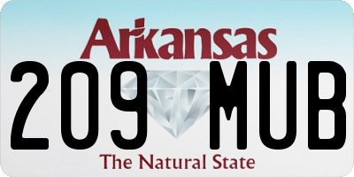 AR license plate 209MUB