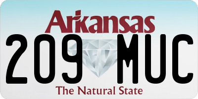 AR license plate 209MUC