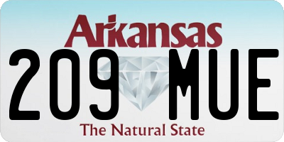 AR license plate 209MUE