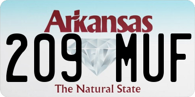 AR license plate 209MUF