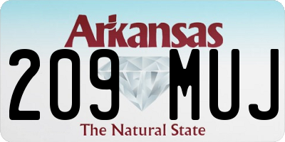 AR license plate 209MUJ