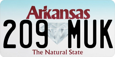 AR license plate 209MUK