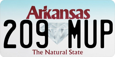 AR license plate 209MUP