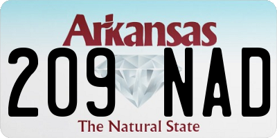 AR license plate 209NAD