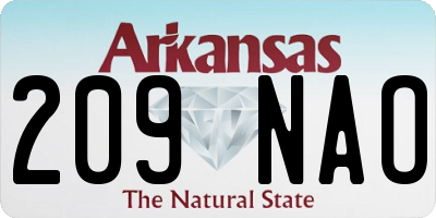 AR license plate 209NAO