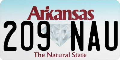 AR license plate 209NAU