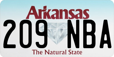 AR license plate 209NBA