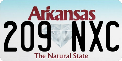AR license plate 209NXC