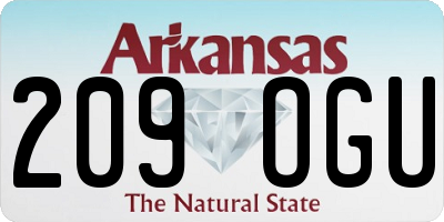 AR license plate 209OGU